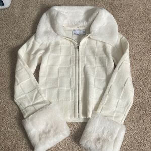 ASOS fur lined sweater size 0